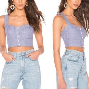 NWT Free People Perfectly Striped Crop Top - Large